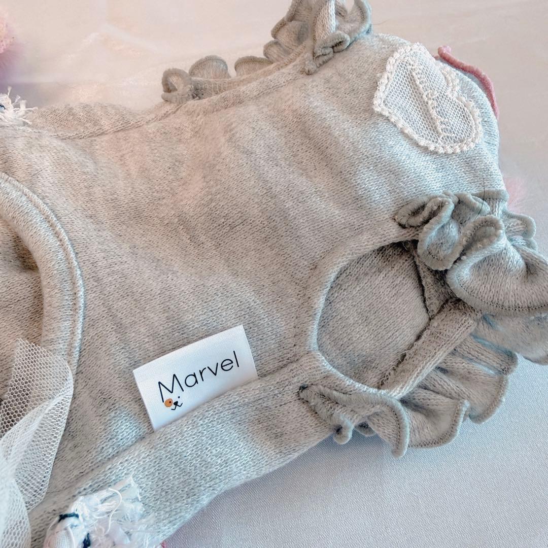 マルベル 犬服 FluffyTweedOnepiece ツイード ワンピ ファー