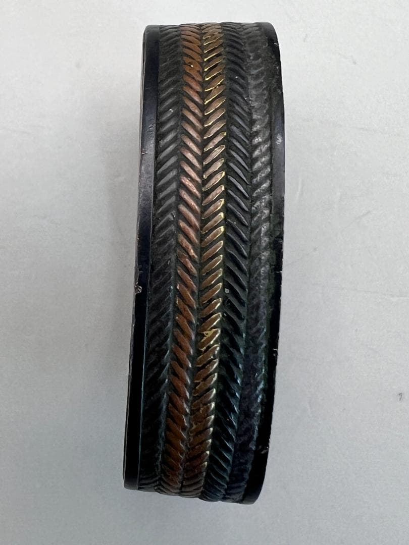 【海】江戸明治期　日本刀装具　金象嵌　縁頭　４点(１点在銘)　骨董品　美術品