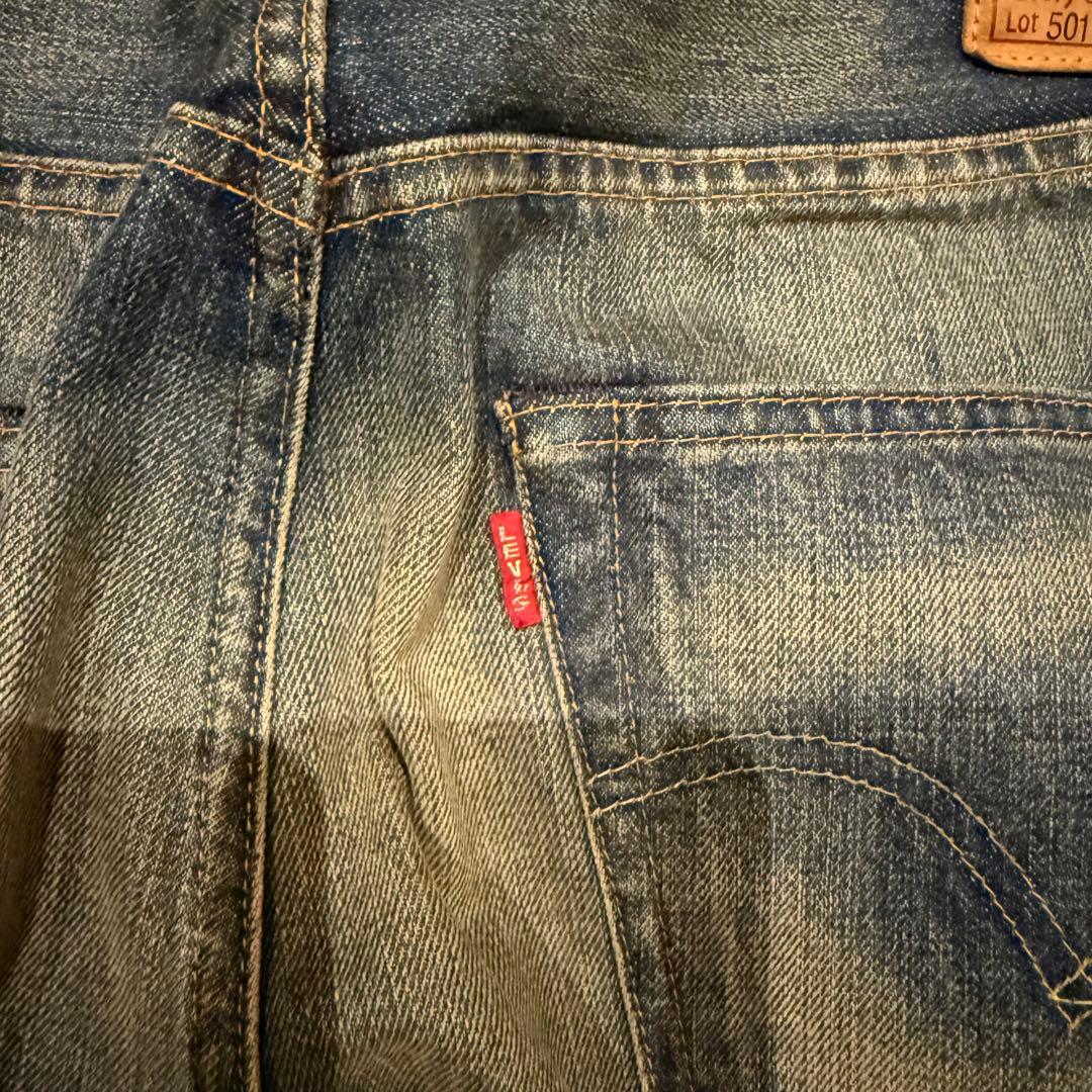 【雰囲気最高！】LEVI‘S 501XX LVC1947 W33鬼ヒゲ！ハチノス