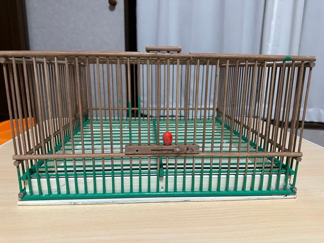 鳥籠　手作り　正方形　2面入口