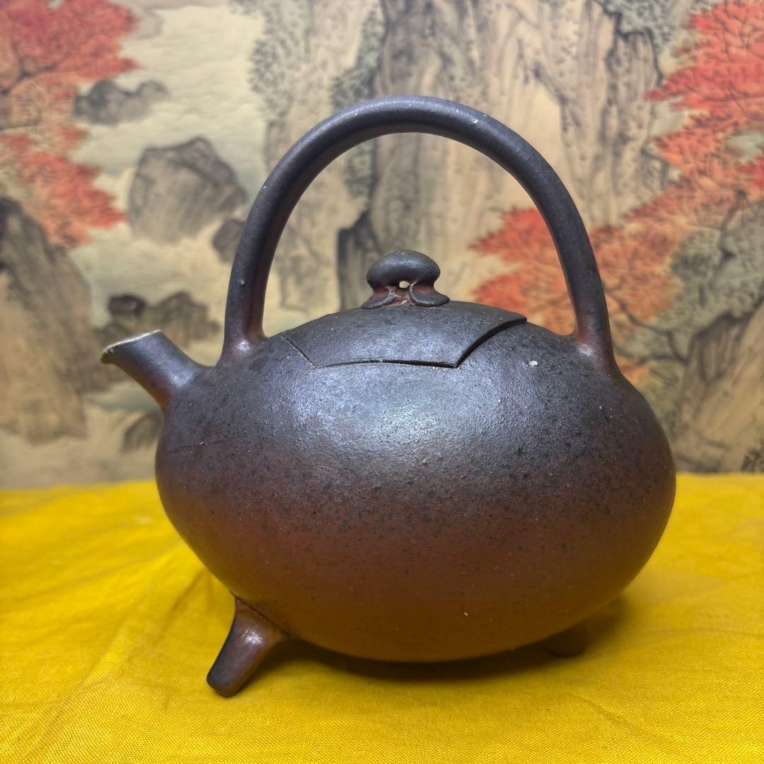 備前焼 人間国宝 金重陶陽 水次 　現存大珍品 茶道具 木箱 1064