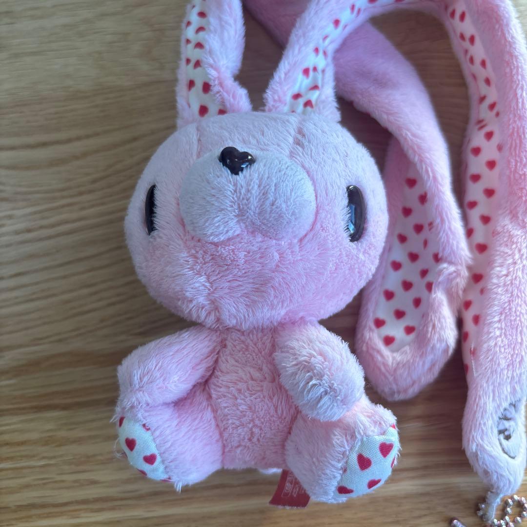 汎用うさぎ　ぬいぐるみ　ストラップ　ハート