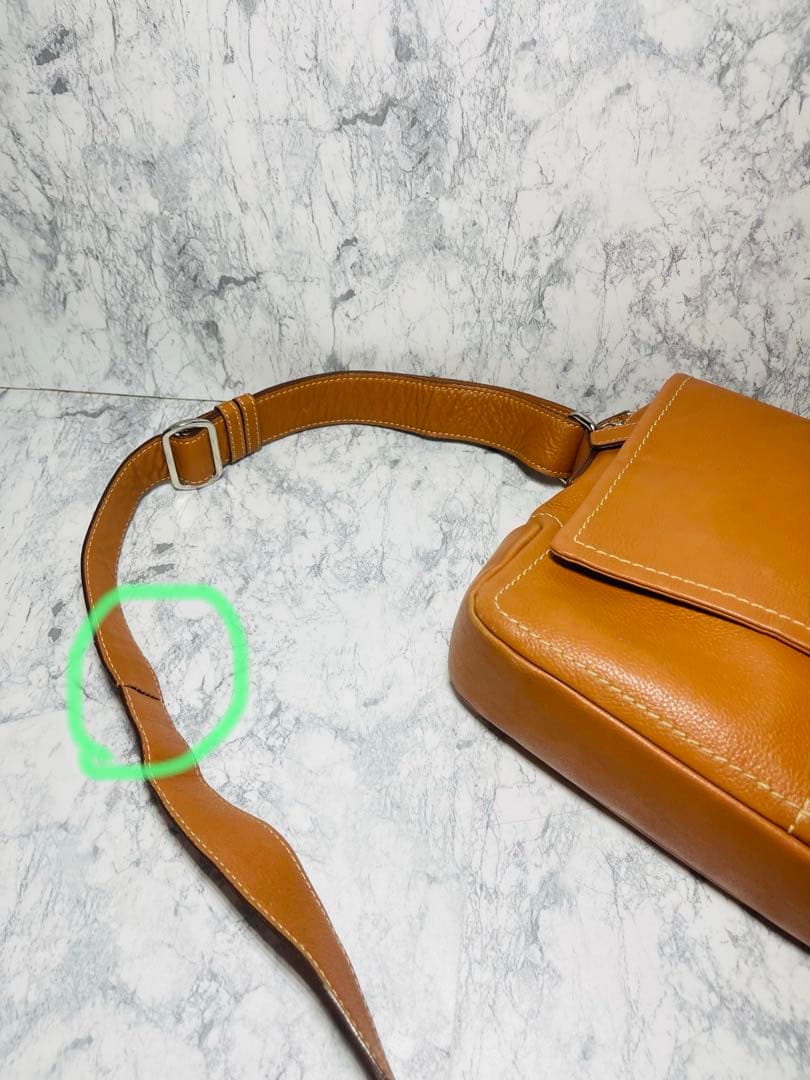 土屋鞄 トーンオイルヌメ ライトブラウン レザーショルダーバッグ