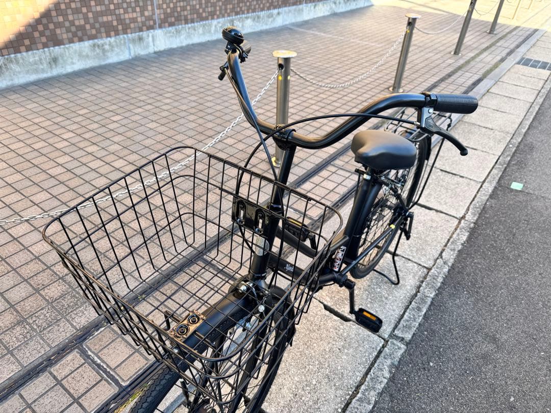 直接引き取りのみ！シティサイクル ブラック 前カゴ付き