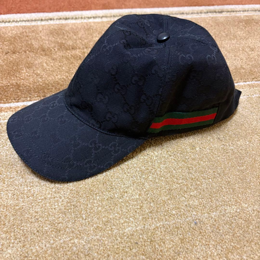 GUCCI GGキャンバス ベースボールキャップ ブラック