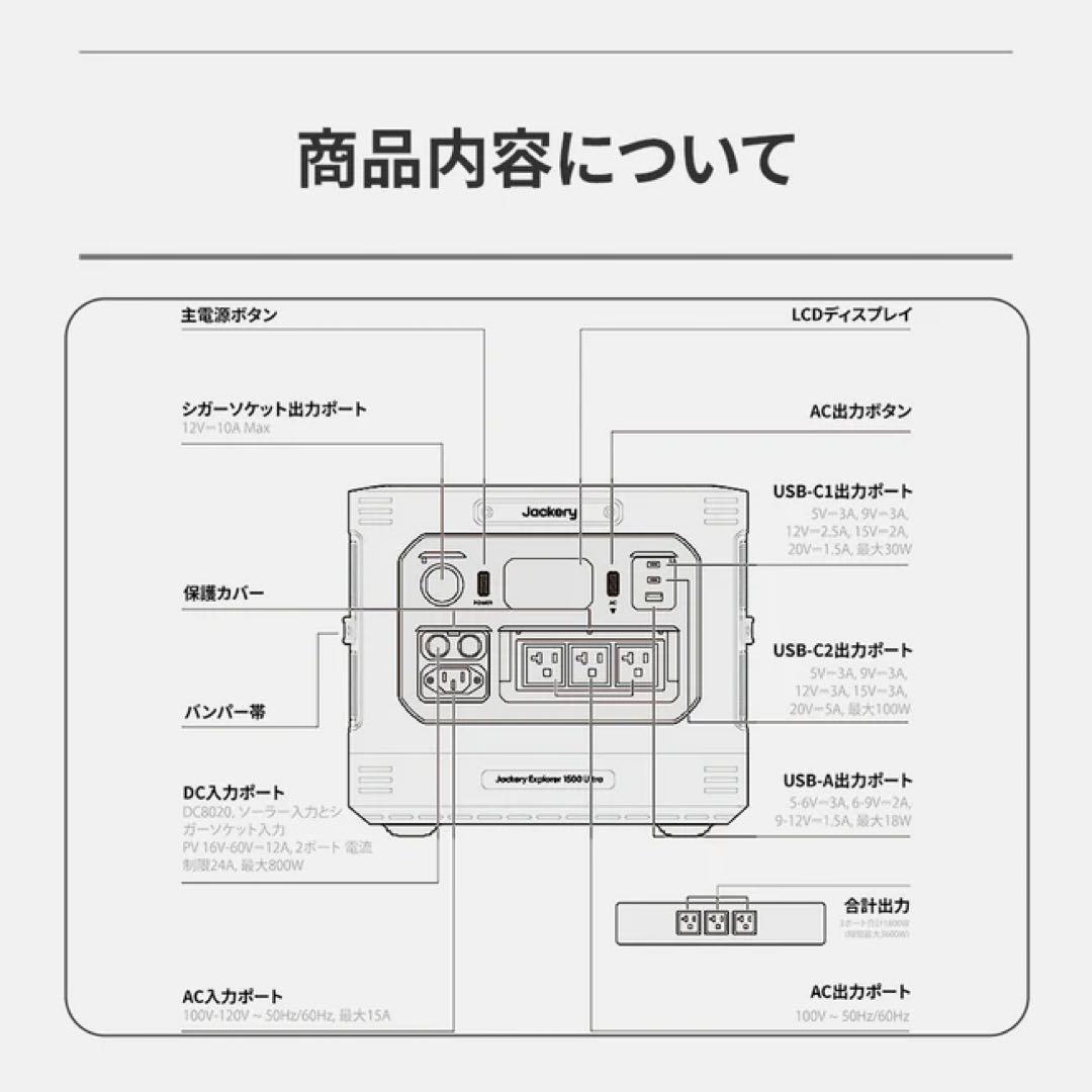 Jackery ジャクリ JE-1500C Ultra