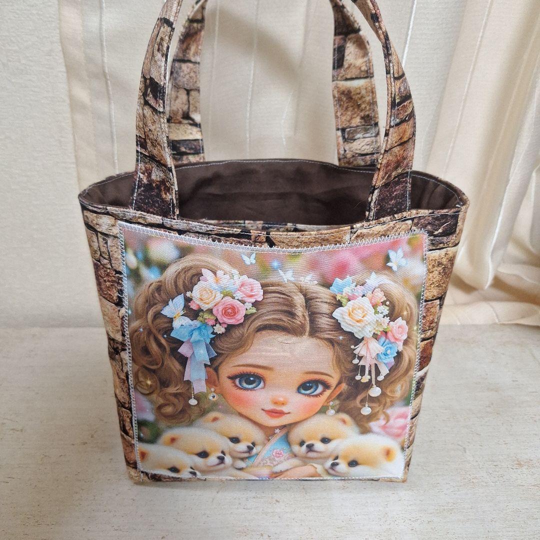 激レアパネル　ハンドメイド　ミニバック　フラットポーチ