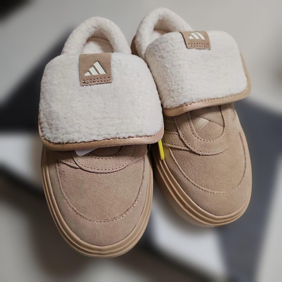 adidas★アディダス★24㎝★ボア付き★もふもふ★ブラウン★ミュール