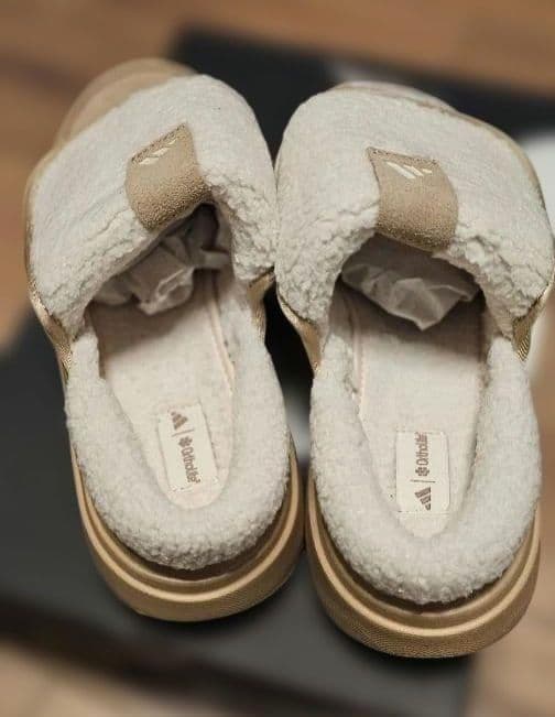 adidas★アディダス★24㎝★ボア付き★もふもふ★ブラウン★ミュール