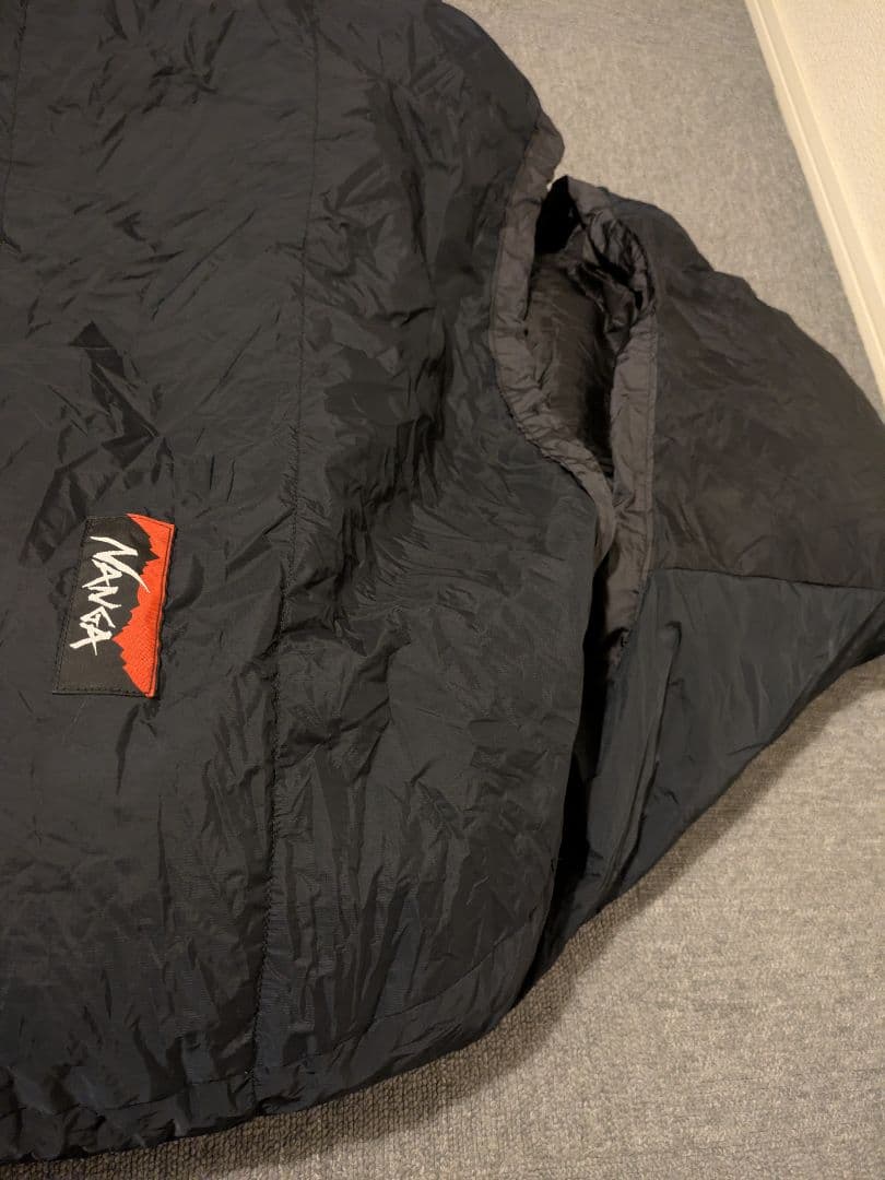 ナンガ×山渓別注　オーロラ 600DX ロング オールブラック シュラフ（中古）