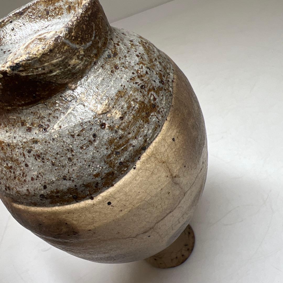 古代　鶏龍山　徳利　木箱付　高さ15.7㎝　東Y7-1226☆2Fトヒコ