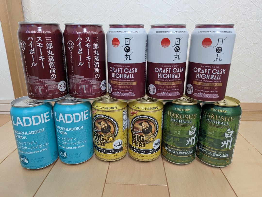 白州 ビッグピート ブルックラディ三郎丸 日の丸ウイスキー ハイボール缶 11本