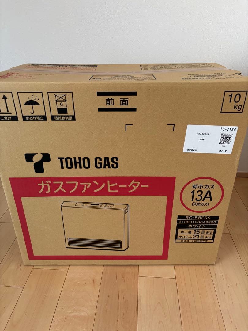 都市ガス13A TOHO GAS リンナイガスファンヒーター RC-S5801E