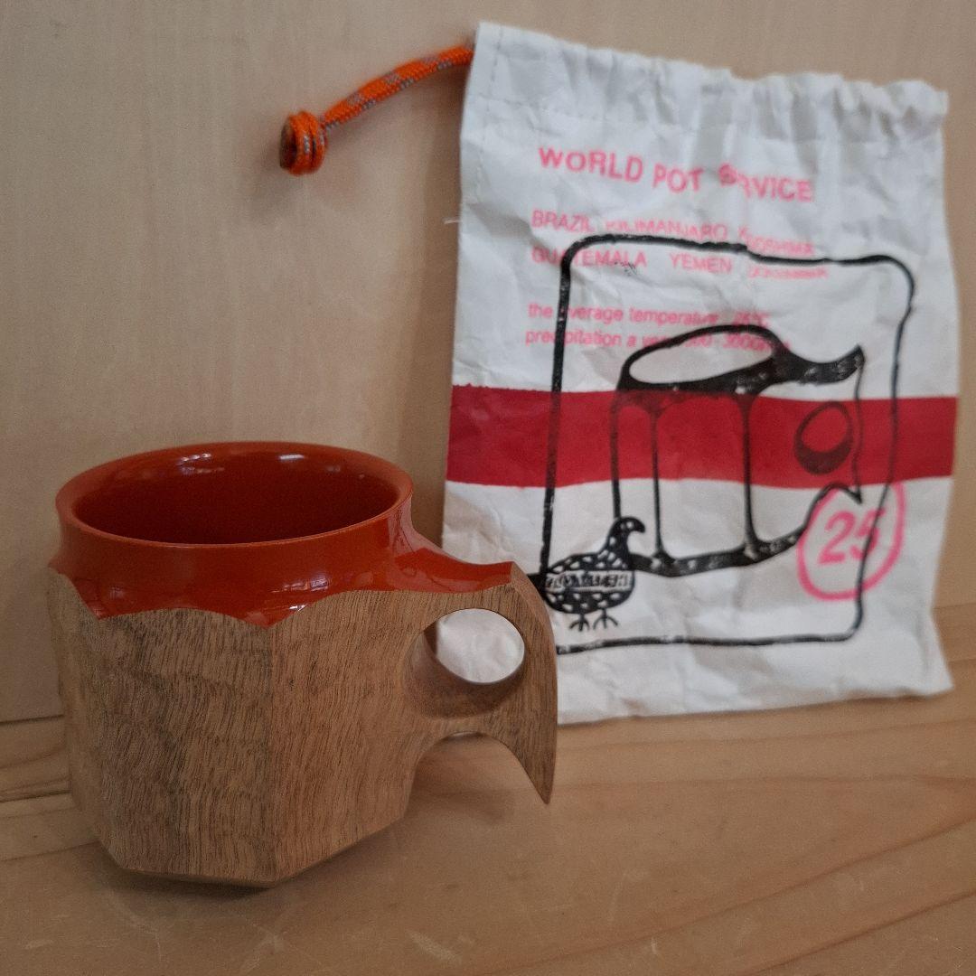 ジンカップ　赤漆 Urushi KIKISA Jincup M 袋付き①