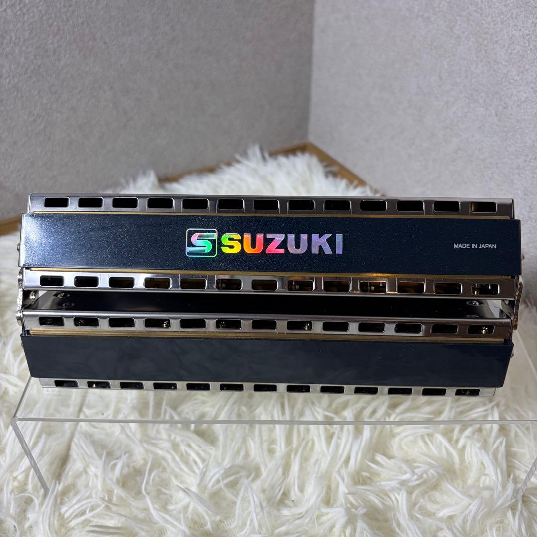 【ほぼ未使用】SUZUKI ダブルベースハーモニカ SDB-29 付属品多数