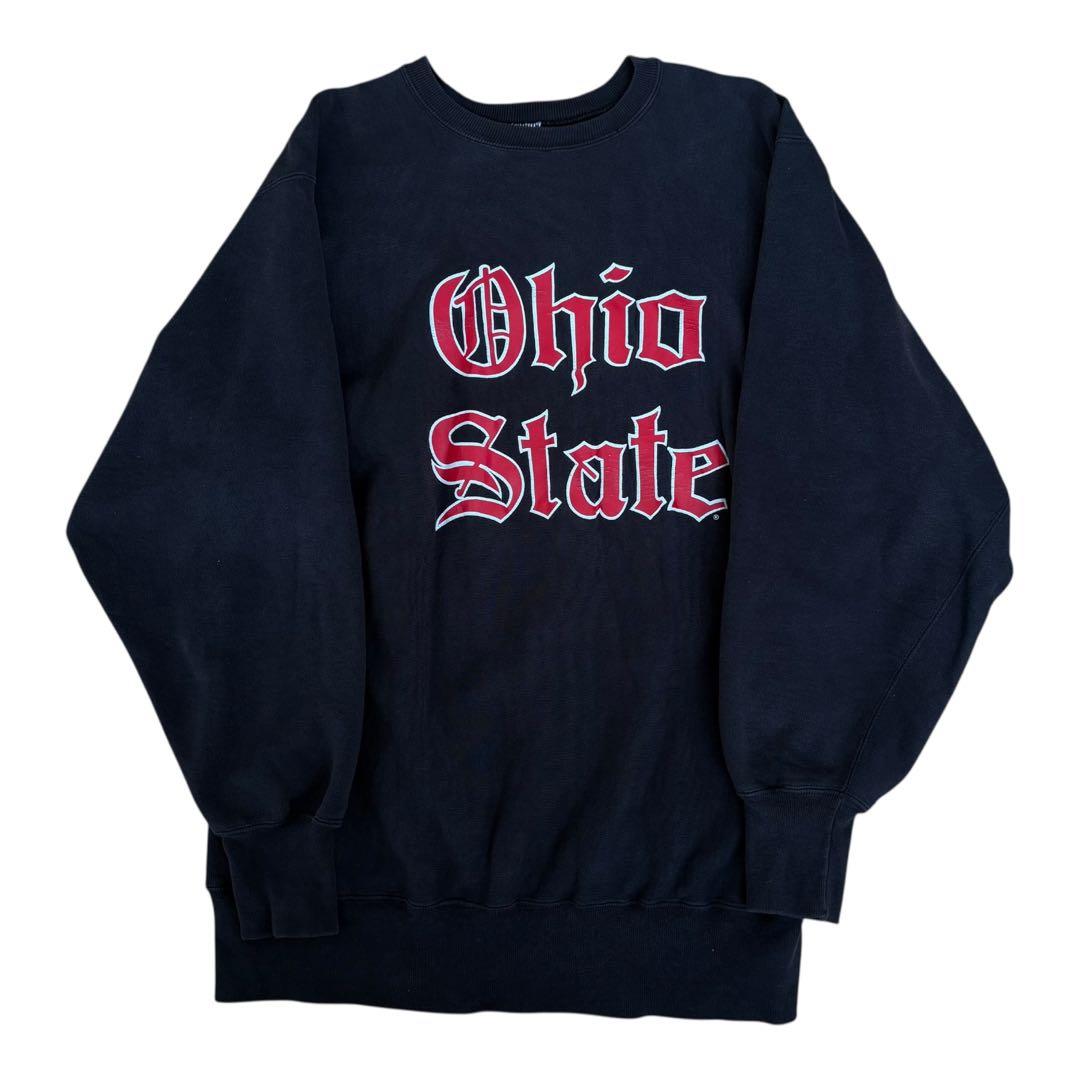 Champion リバースウィーブ Ohio State 黒 刺繍タグ期