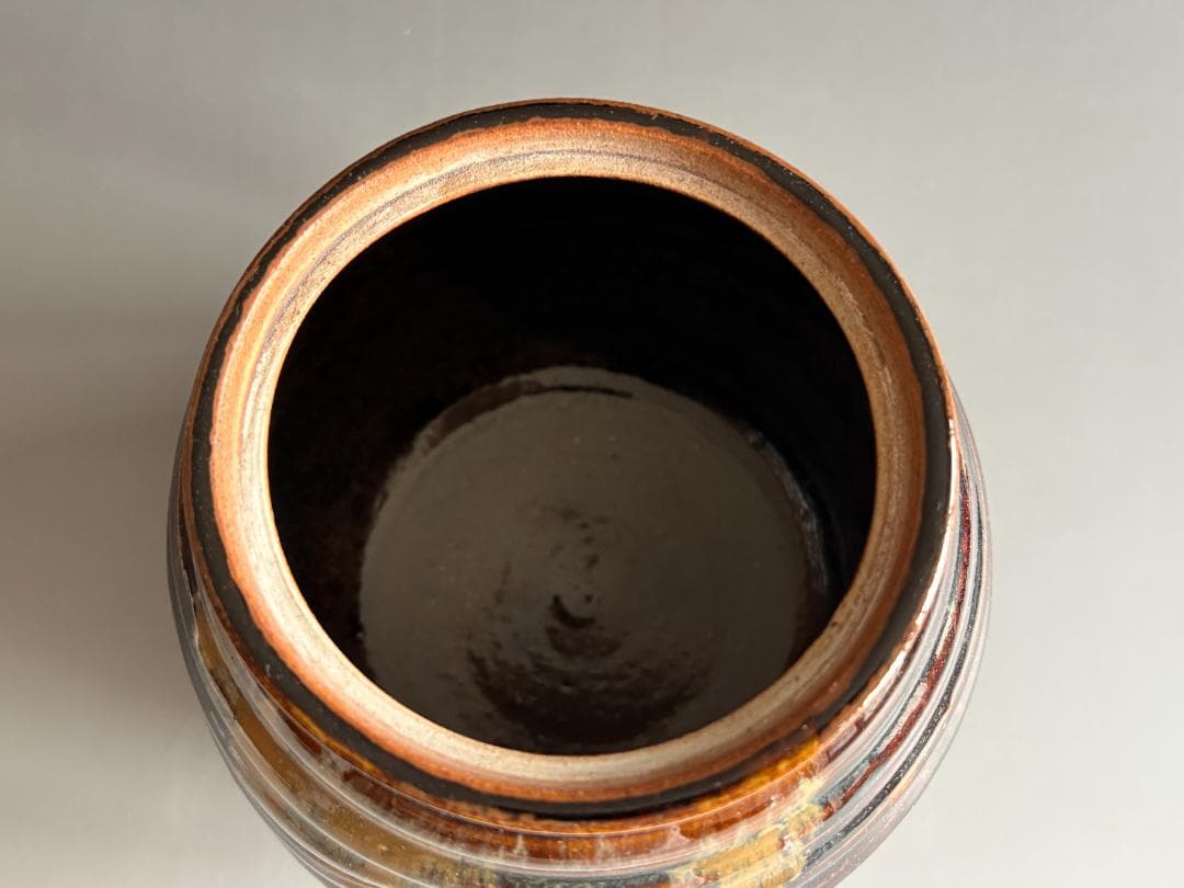 陽炎園　膳所焼　水指　茶道具