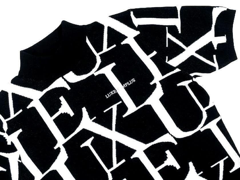 リュクスエイケイエム ゴルフ 半袖 モックネックニット ウェア 定1.3万 M