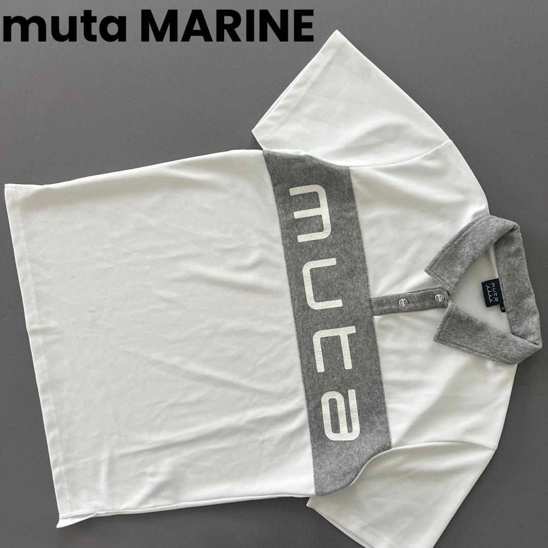 muta MARINE ムータマリン　現行　ポロシャツ　メンズ　ゴルフ　M ロゴ
