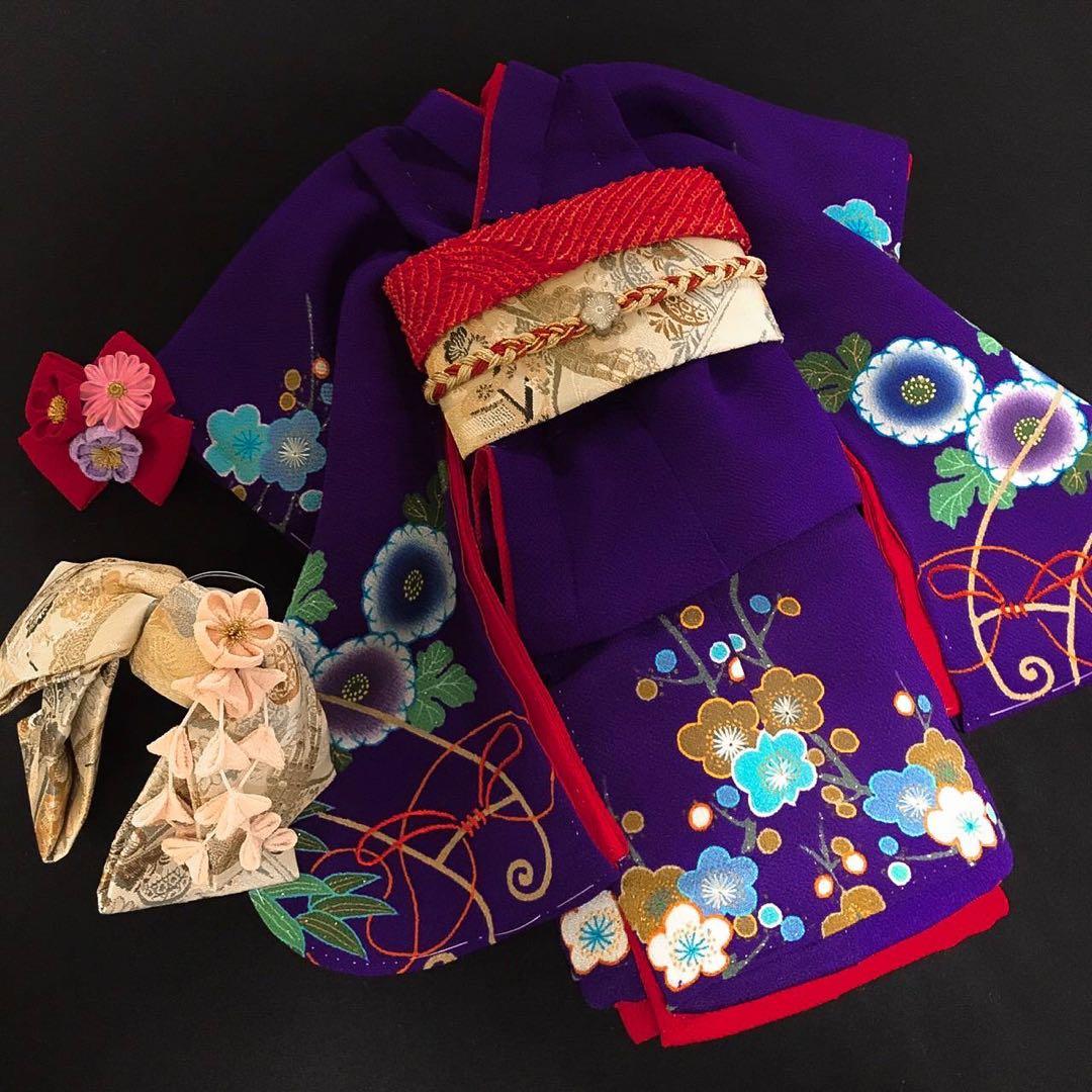 ＊ 市松人形 15号 縮緬 アンティーク 着物 帯 ＊ ドール 人形