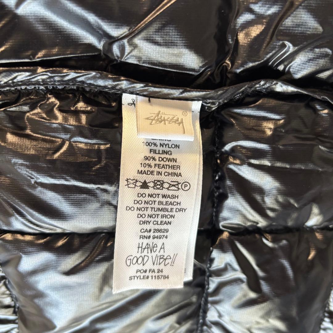 STUSSY MIDWEIGHT PUFFER Sサイズ ダウン ブラック