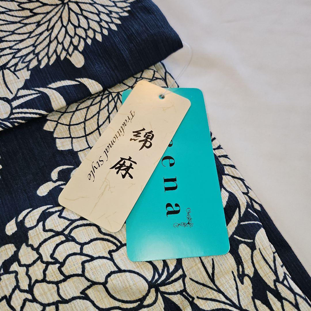 浴衣☆綿麻☆新品☆単衣☆プレタ☆夏着物☆レディース☆フリーサイズ☆夏祭り花火大会