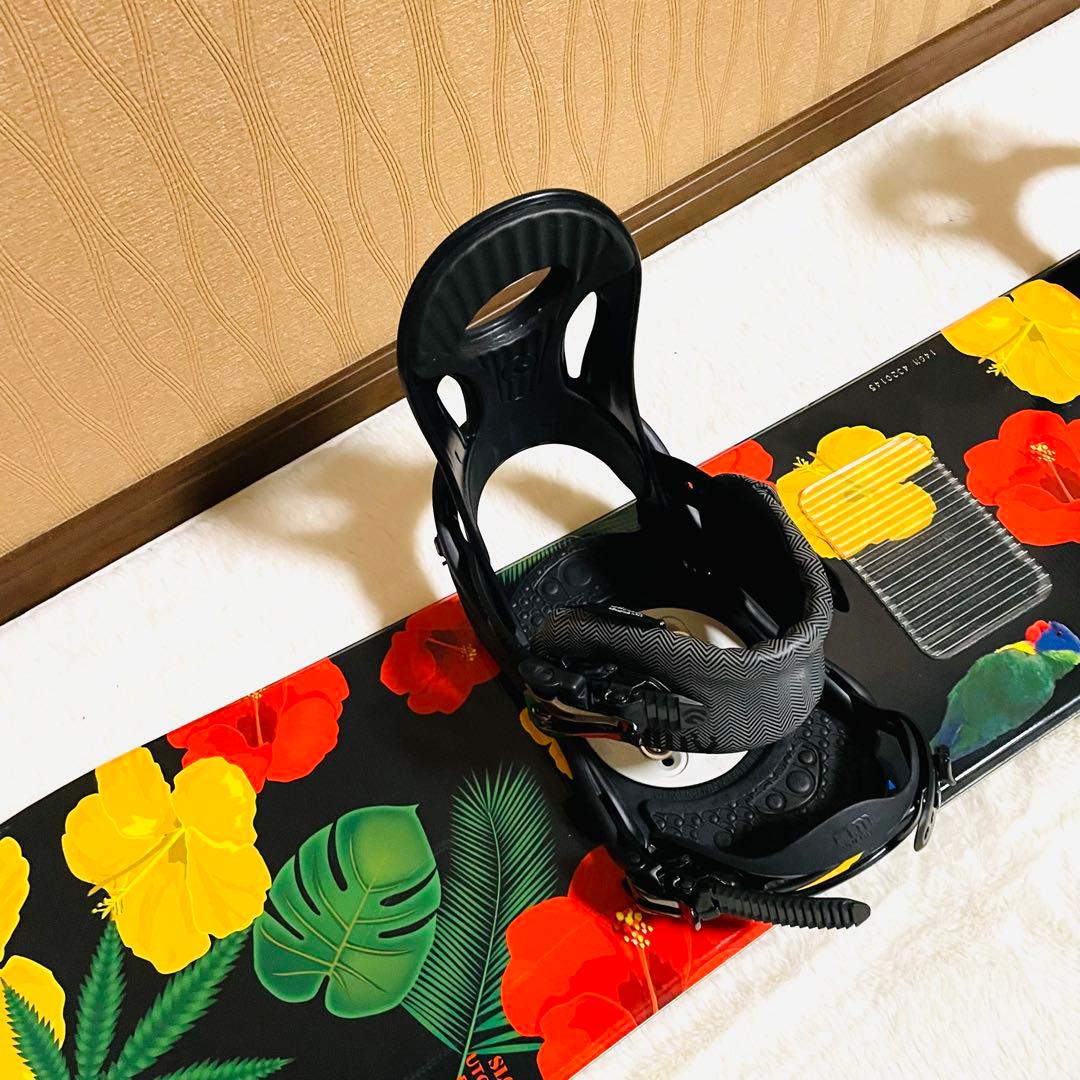 【未使用に近い】SLQ146cm FLUX(M)スノーボードビンディングセット