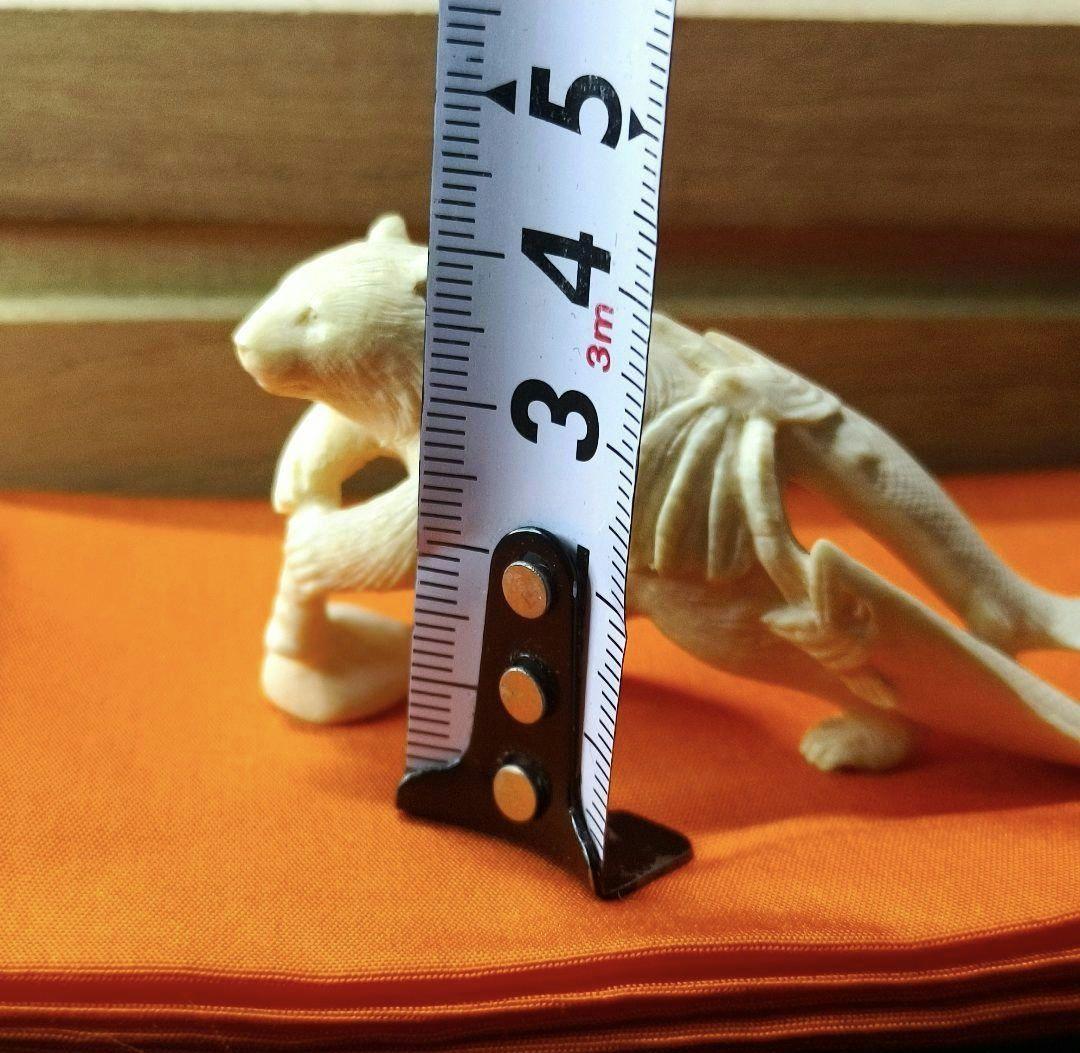 置物 熊 寛支作 共箱 天然素材彫刻 手彫り細工 未使用美品 時代物 蒐集家放出