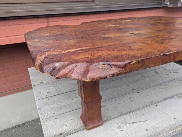 Y【ビンテージ】屋久杉？ テーブル 座卓 天然木 一枚板 ちゃぶ台 インテリア