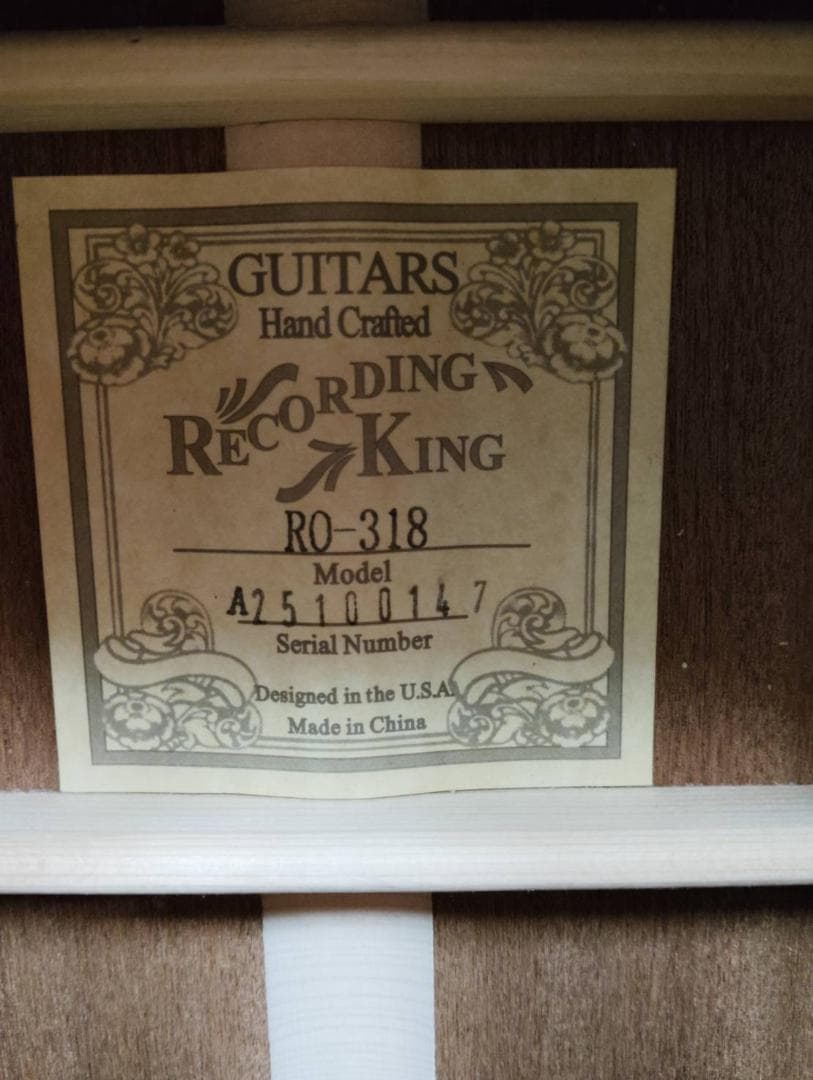 Recording King RO318　アコースティックギター