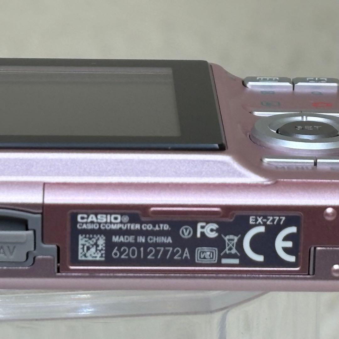 美品　CASIO カメラ　エクシリムEX-Z77 充電器　箱　ピンク コンデジ