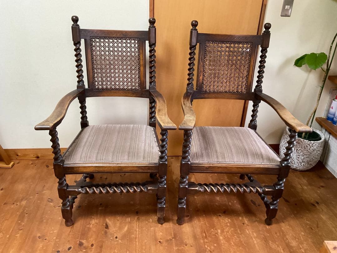 西洋アンティークチェア 2脚セット