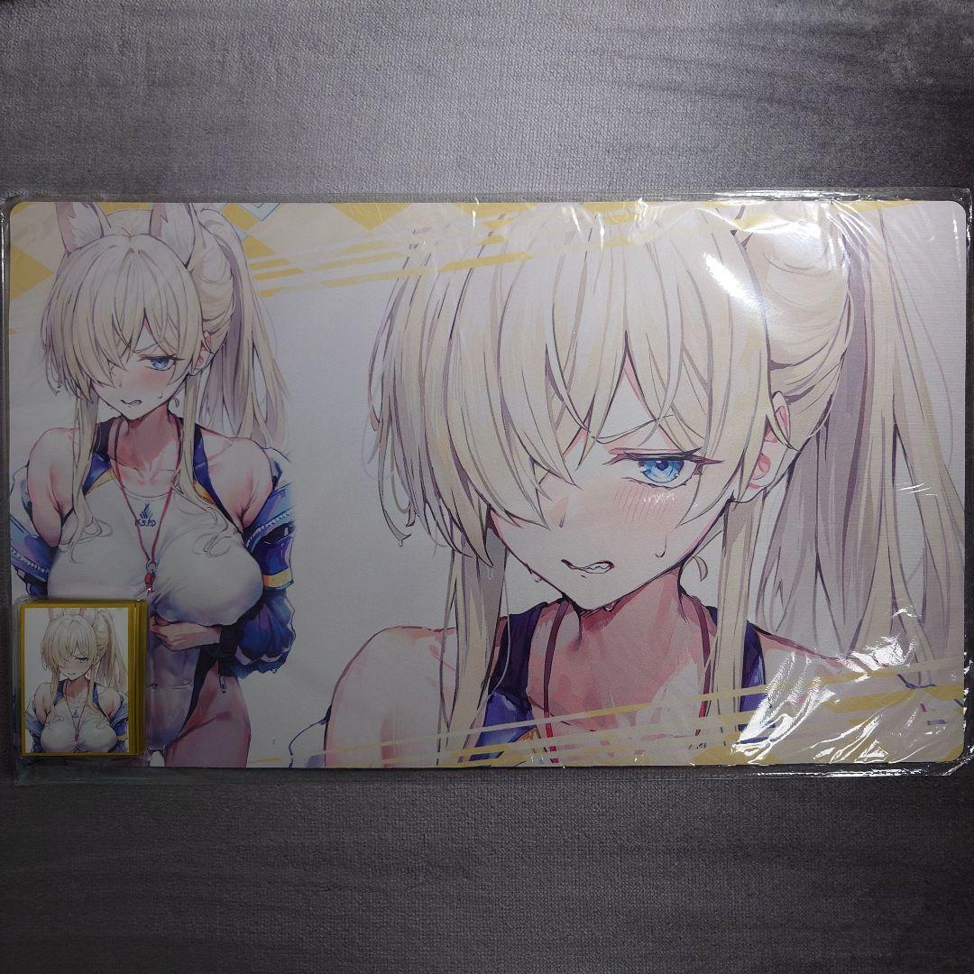 α1 ブルーアーカイブ 睨む&競泳水着 尾刃カンナ スリーブ&プレイマット