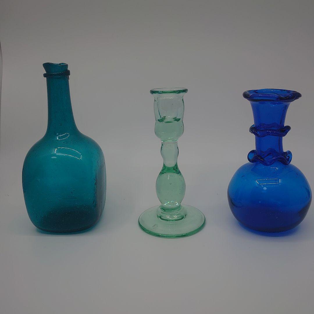 【倉敷ガラス】小谷眞三作 吹きガラス3点