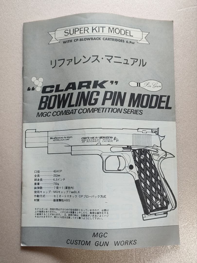 【訳あり】MGC クラーク・ピンガン キットモデル