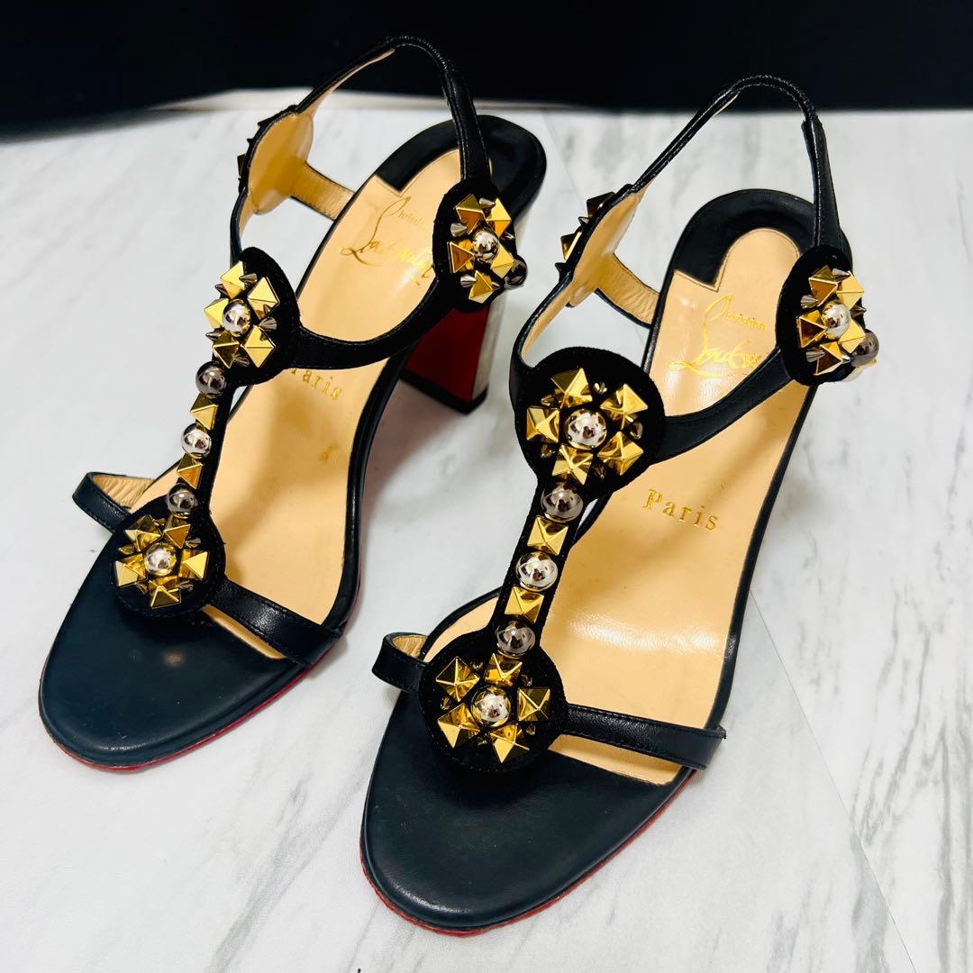 美品 Christian Louboutin ミュール サンダル ヒール 24