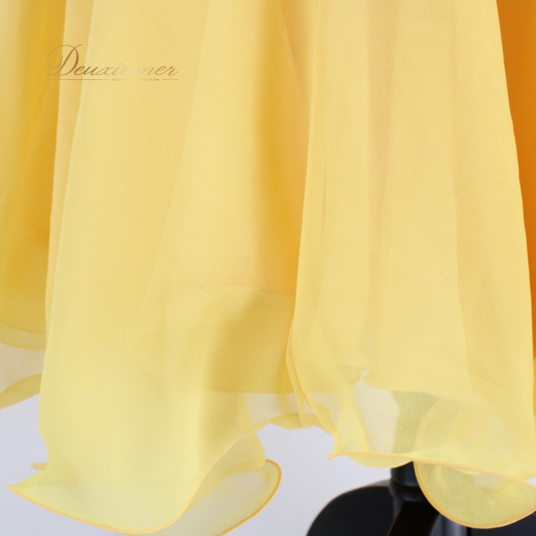 【日本製 社交ダンス衣装】イエロー Chacott 上下セット ツーピース 黄色