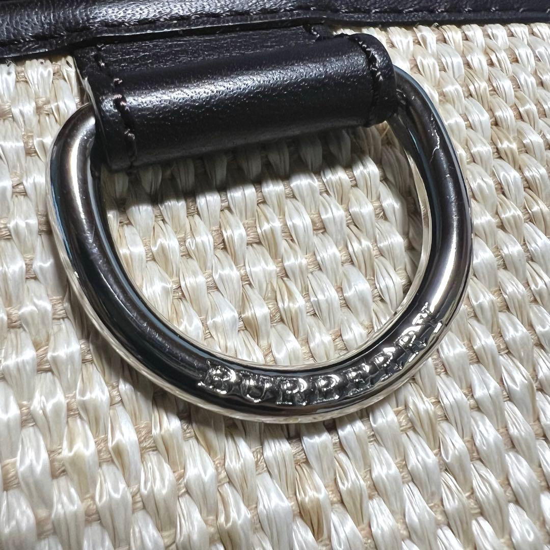 希少！❤️未使用品❤️BURBERRY バーバリー ハンドバッグ レザー ストロー