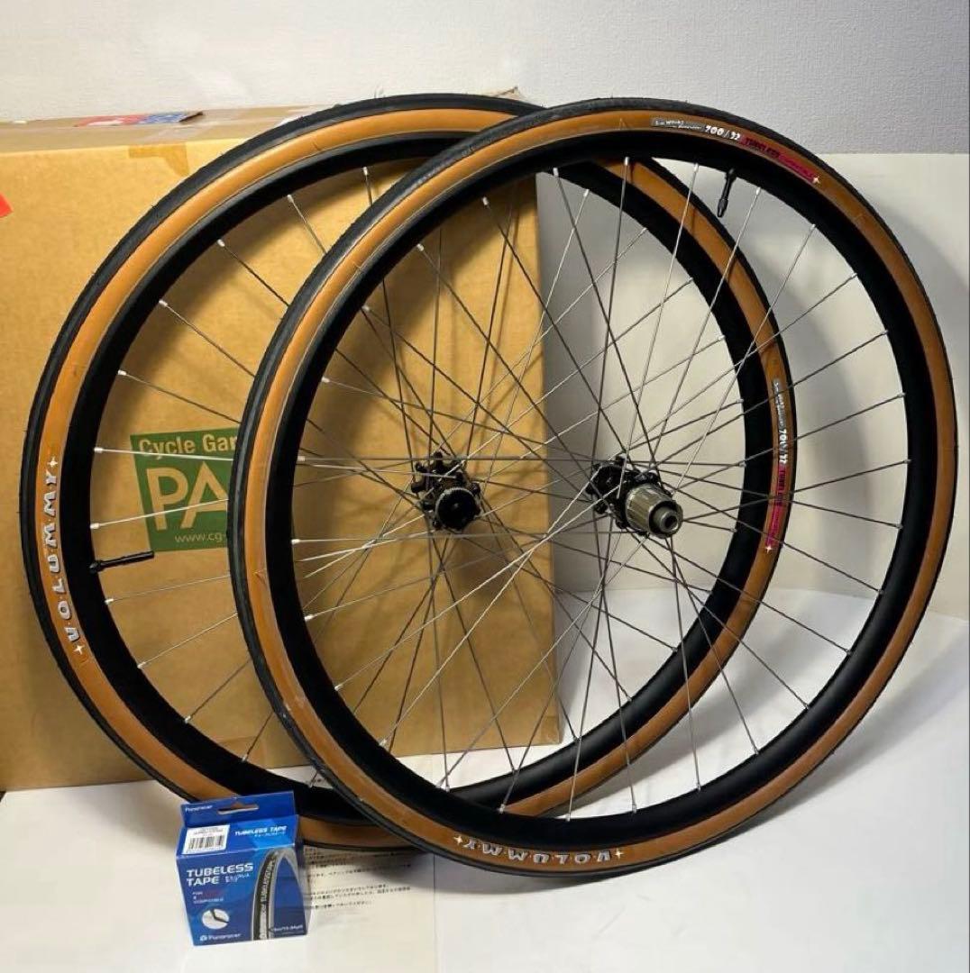 700C DISCブレーキ 28Hリム チタンスポーク 手組ホイールセット