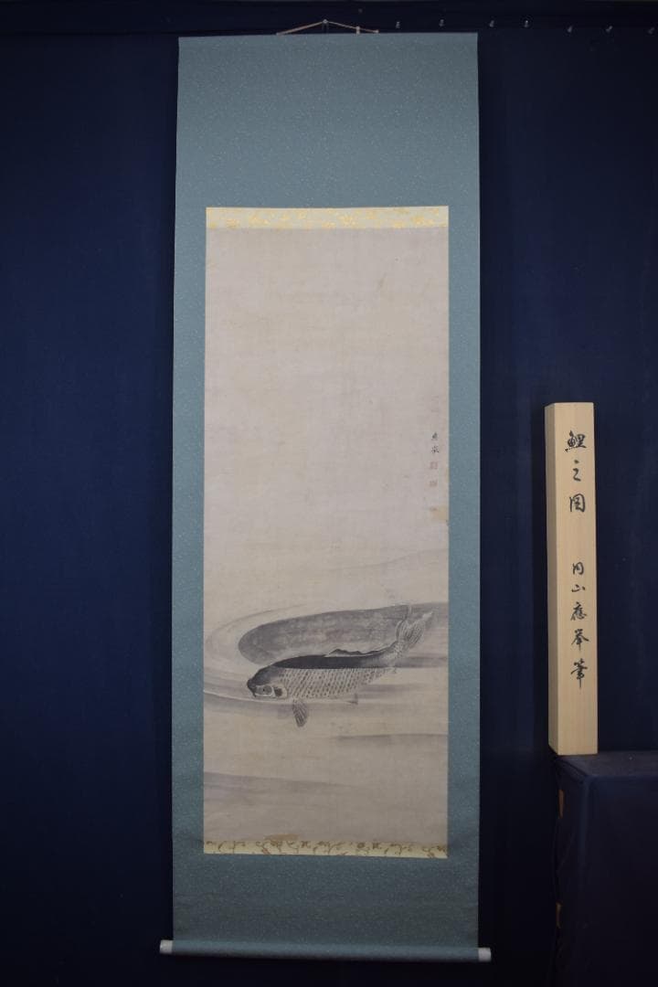 円山応挙/圓山応挙/鯉之図/掛軸☆宝船☆Y-486　JM