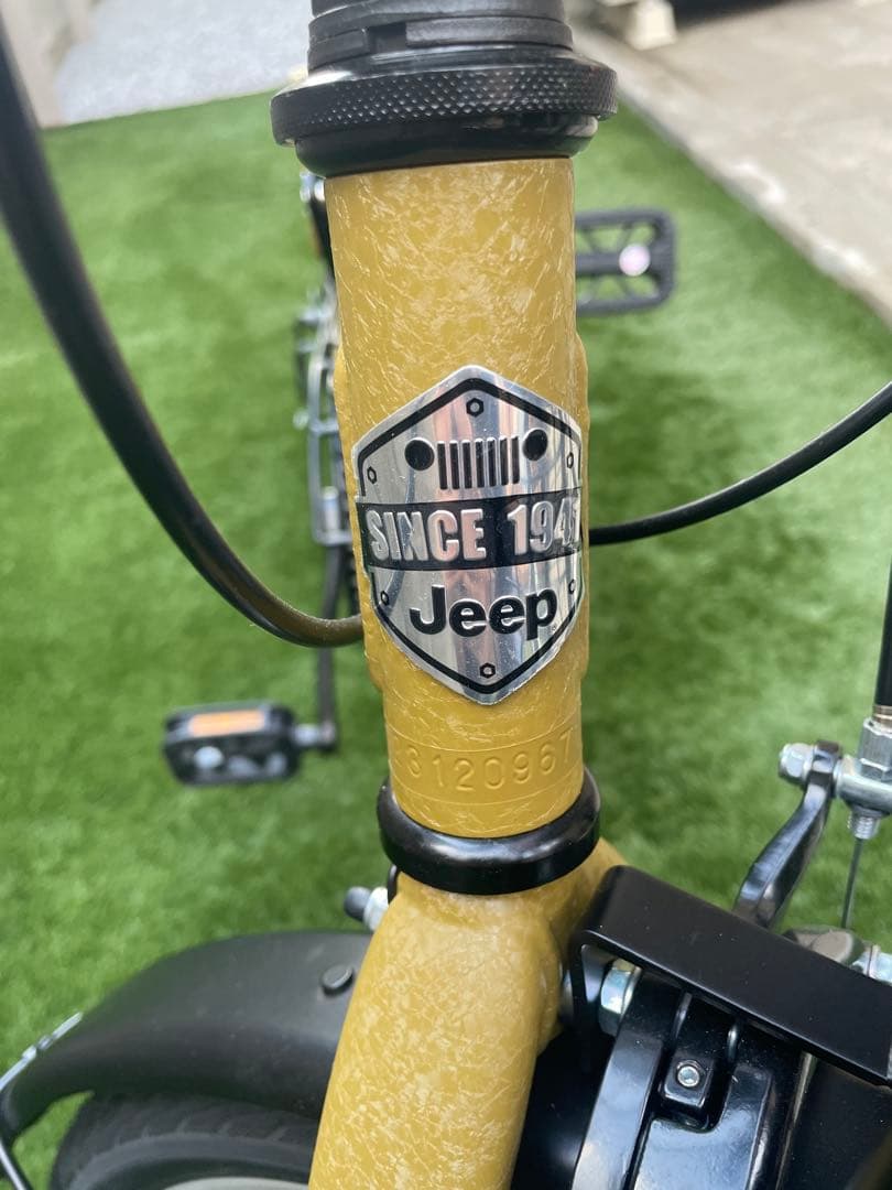 美品 【Jeep】JE-206G 20インチ折りたたみ自転車 CAMEL