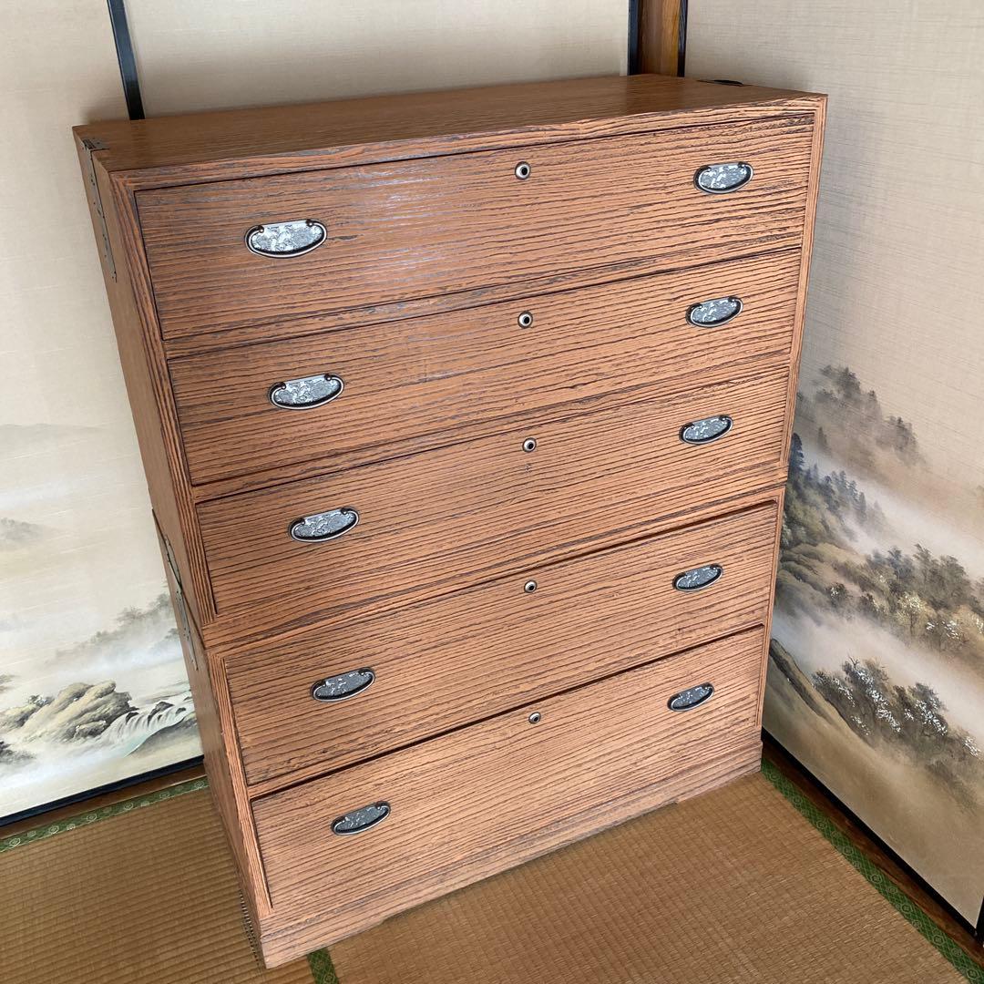 箪笥 婚礼箪笥 古道具 桐 収納家具 インテリア ①