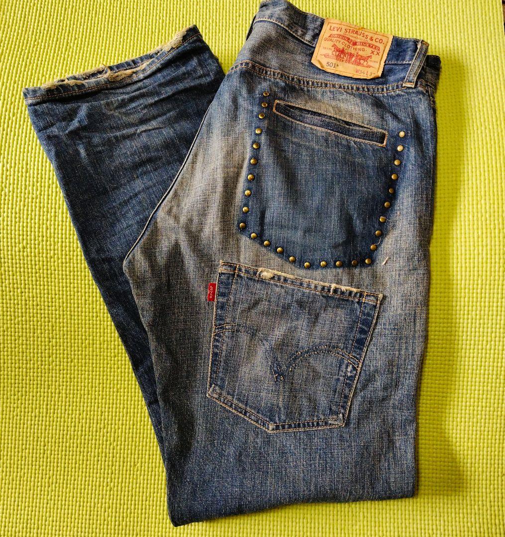 お*せ様 ✨️Levi's 501 W34 L32 リメイクデニム✨️