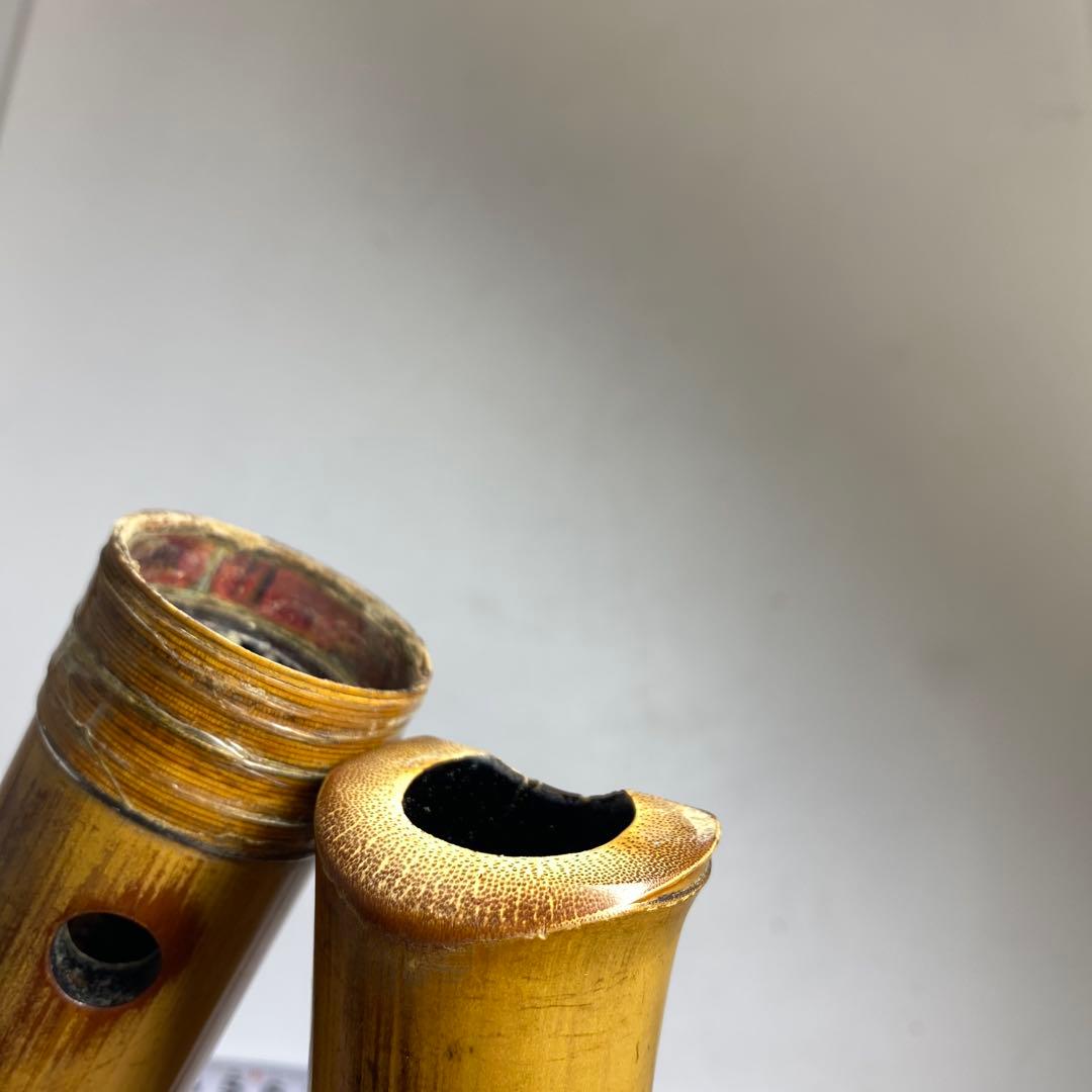 昌香在銘　銀三線竹製尺八　10本入　ハードケース付　トカチ東な8-0111☆2F