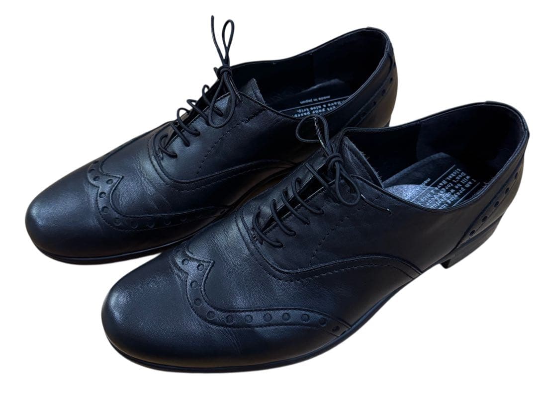 【美品】　ショセ　トラベル　シューズ（ウイングチップ）ブラック