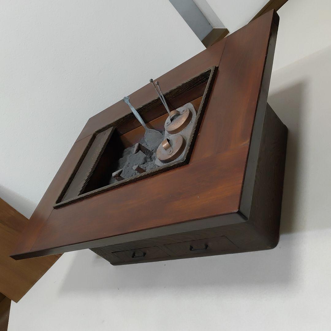 長火鉢　火鉢　囲炉裏座卓 　 ローテーブル 鉄器類は全て込みです