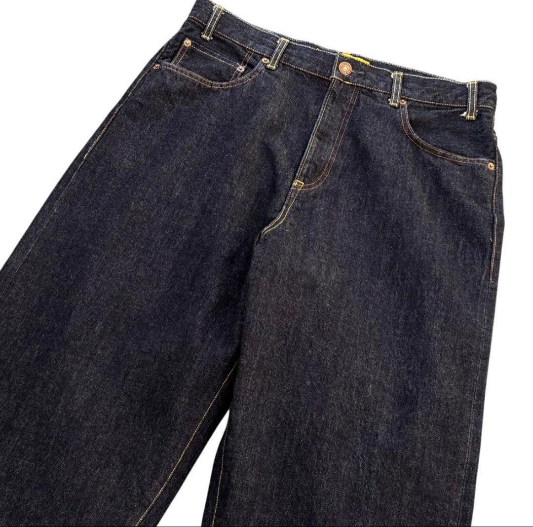 美品F.A.T. デニム FATサイズ 赤耳 セルヴィッチ ワイドテーパード