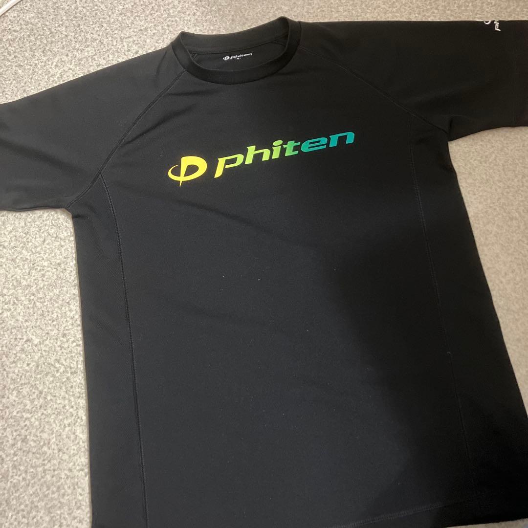 phiten Mサイズ 黒 Tシャツ グラデーション　ラメ