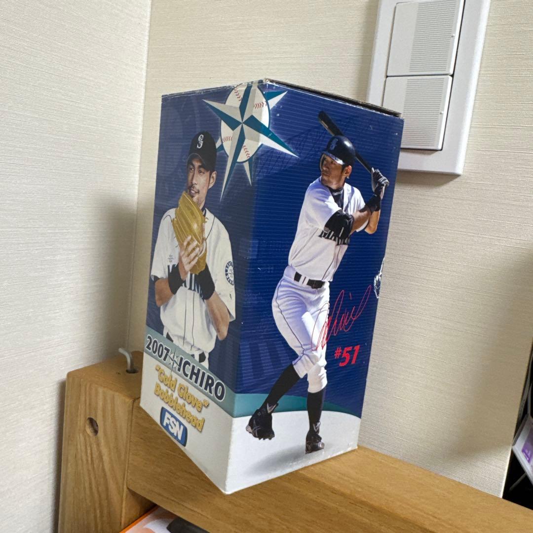 【チケット半券付】イチロー 2007 ゴールドグラブ ボブルヘッド FSN 箱付