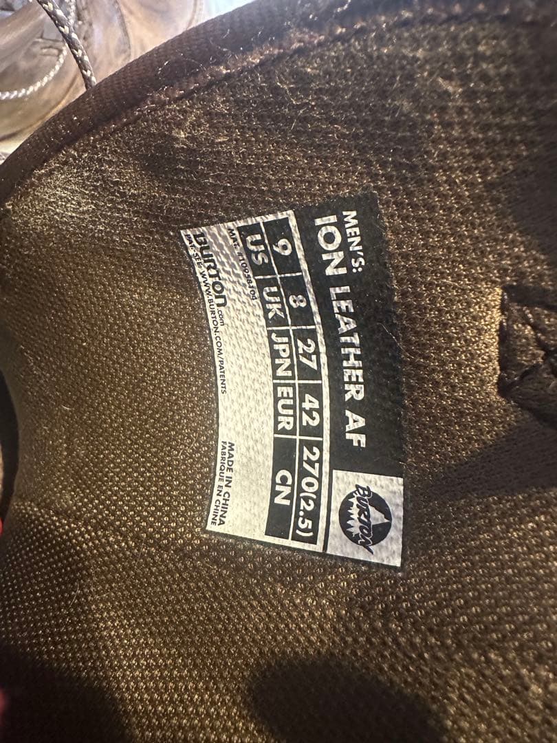 バートン　アイオン27cm レッドウィング